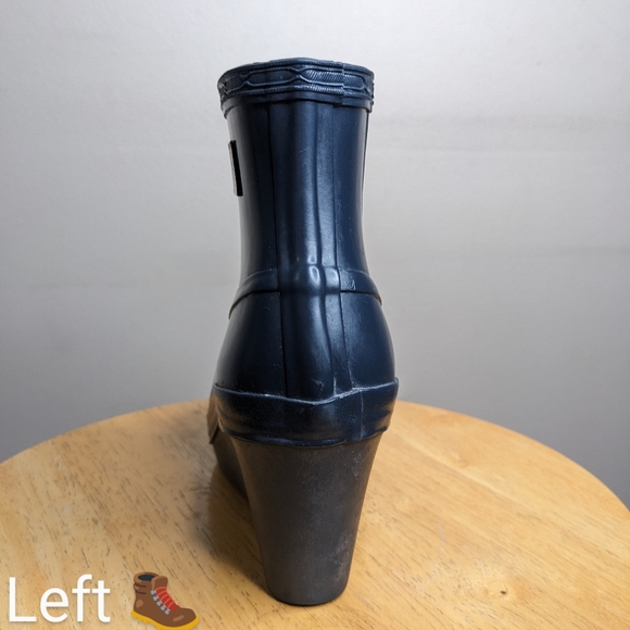 ✨20%off✨Hunter women's Rain Boots Wedge Aston Gloss Blue size 7 outdoor rain - Picture 12 of 15